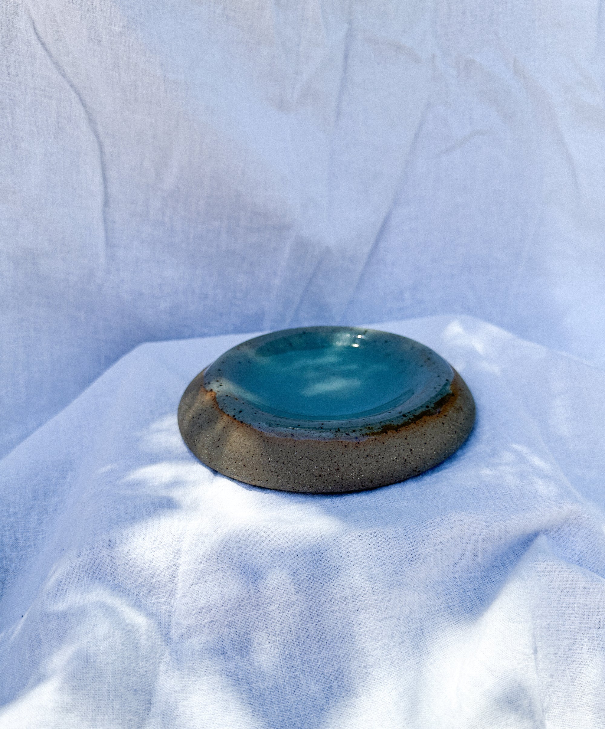 Blue pool dish