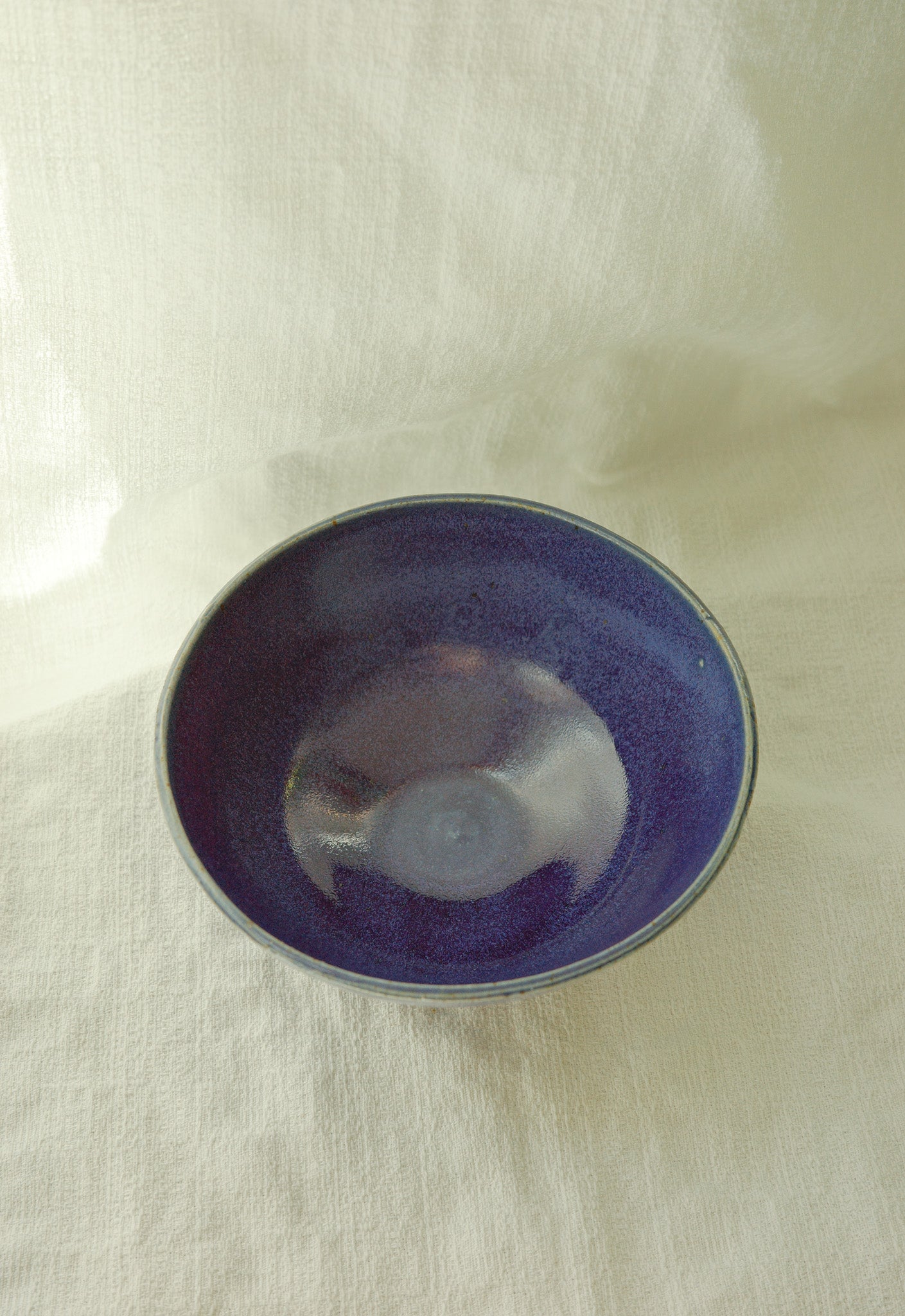 Bright blue side bowl