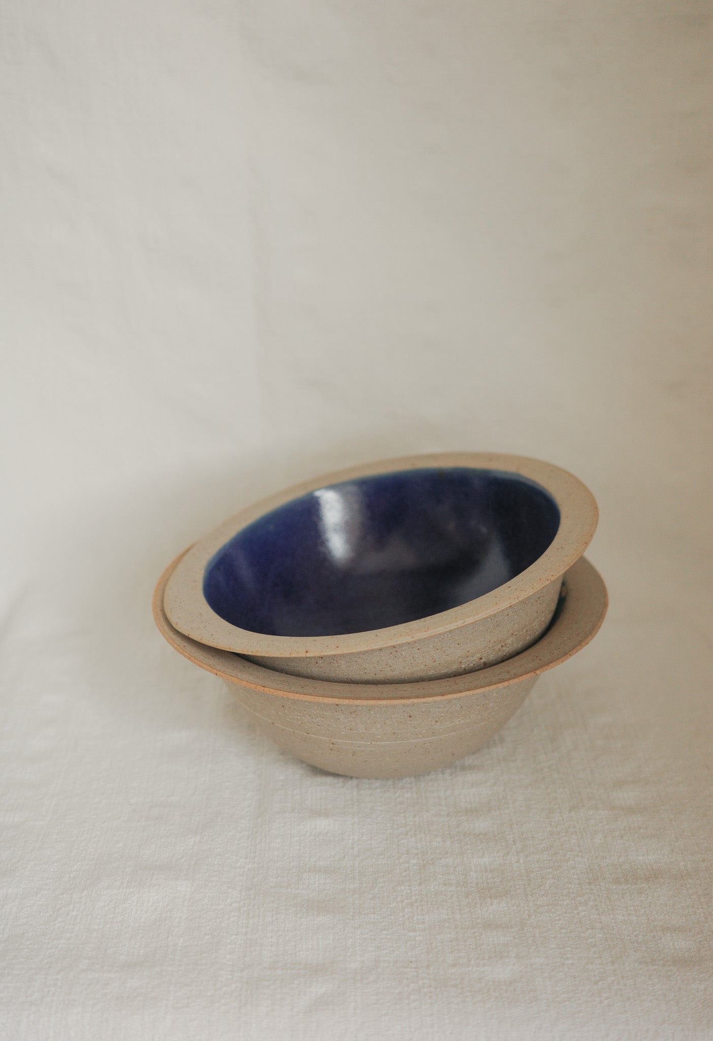 Cobalt rimmed bowls