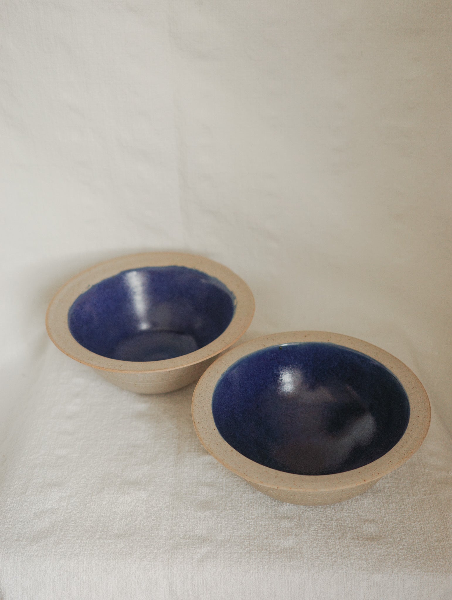 Cobalt rimmed bowls