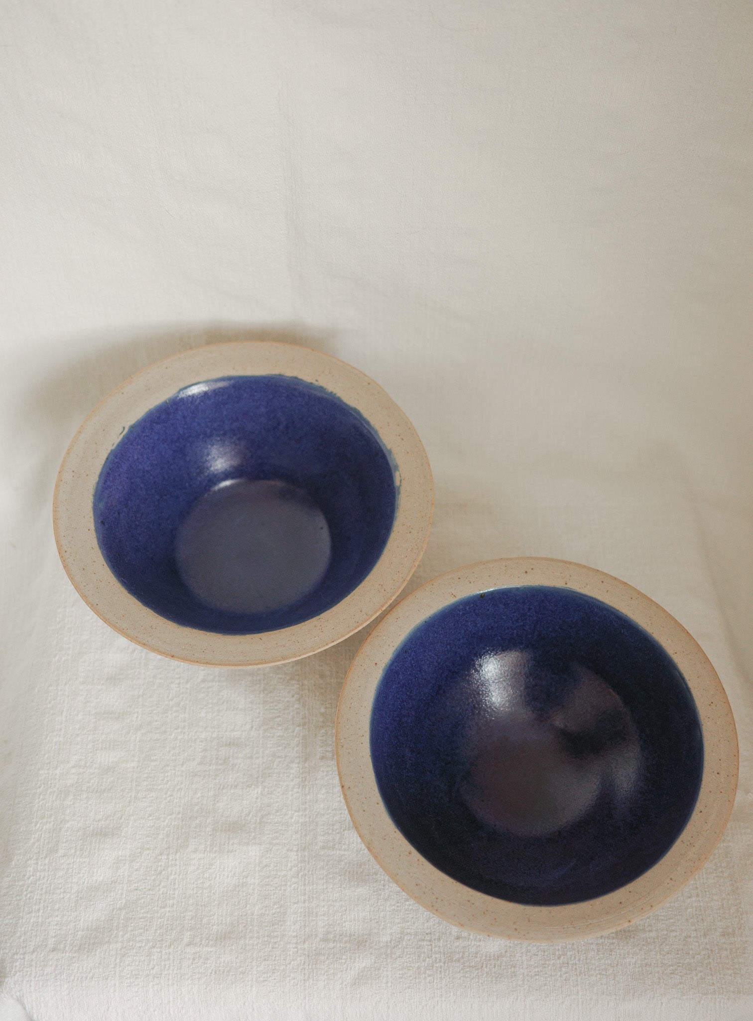 Cobalt rimmed bowls