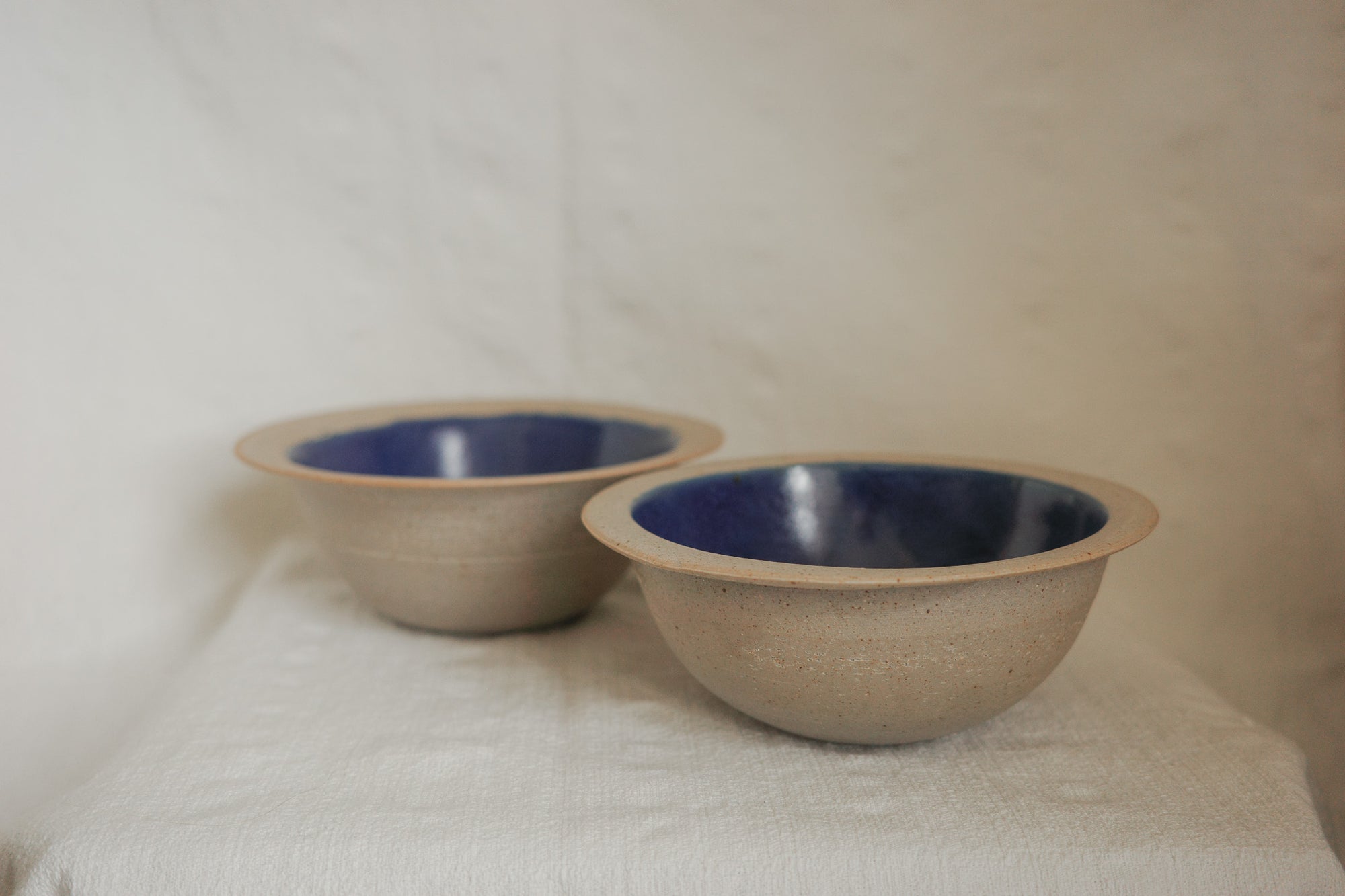 Cobalt rimmed bowls