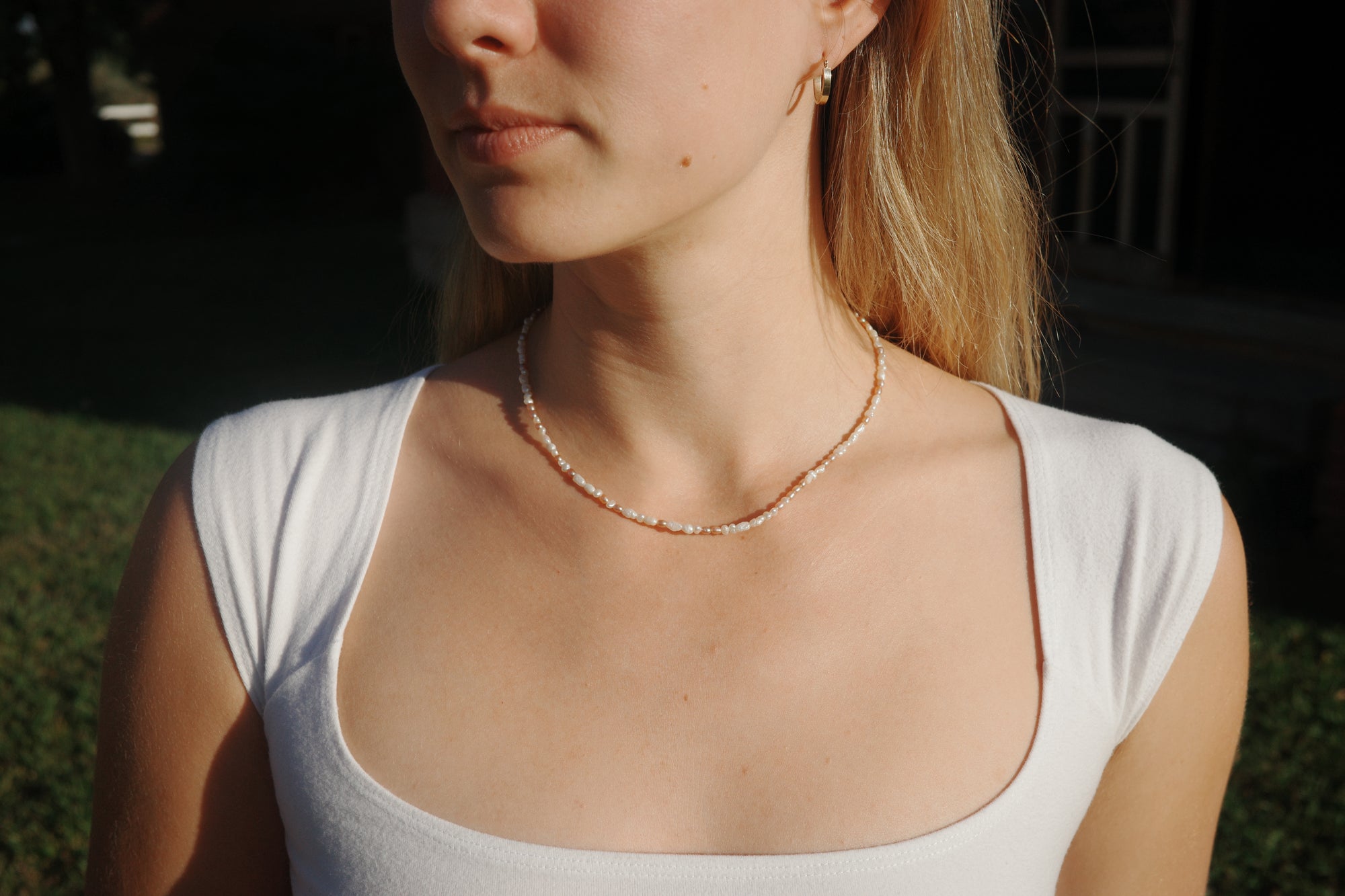 Mini pearl necklace