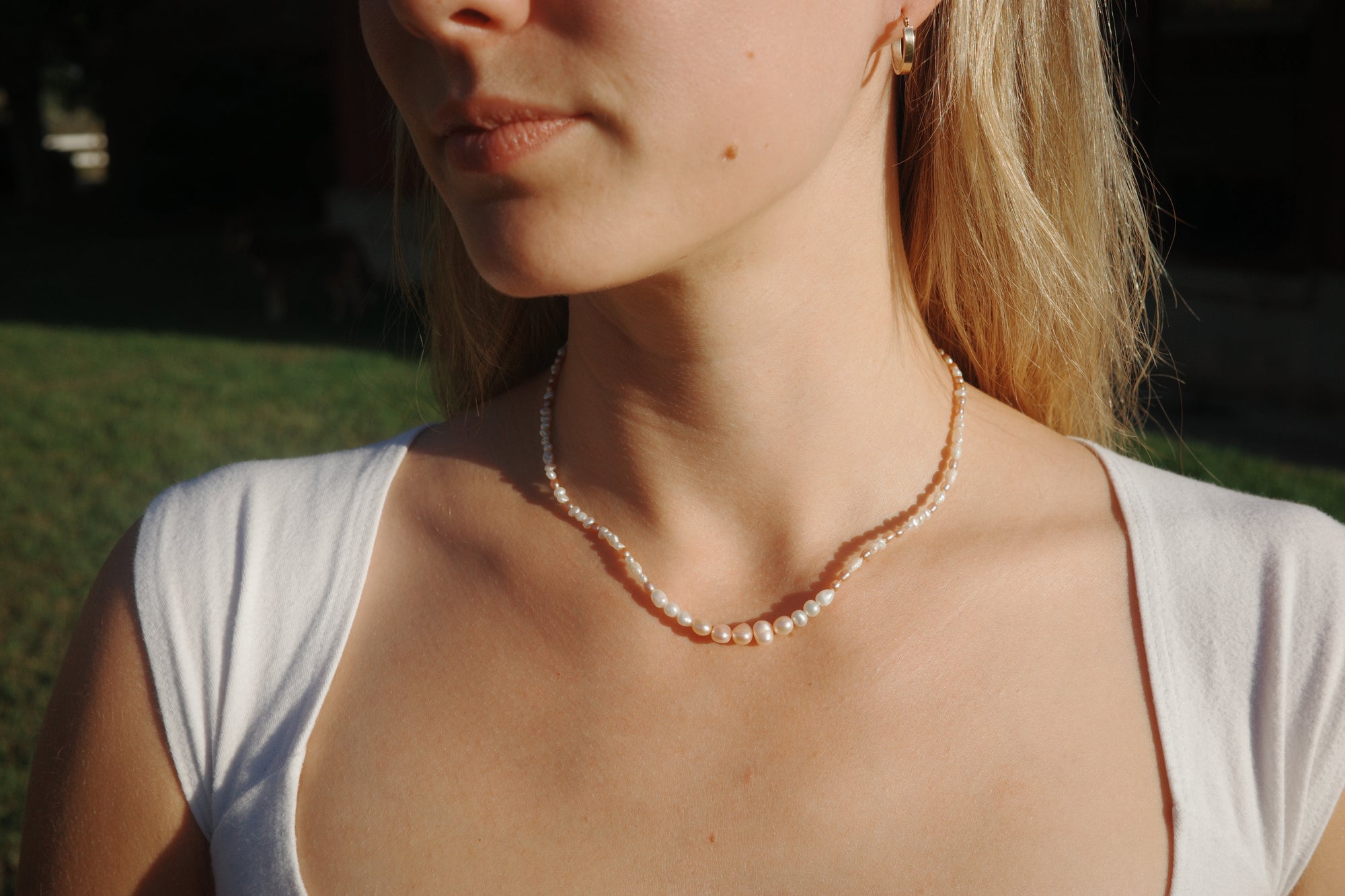 Mixed pearl necklace