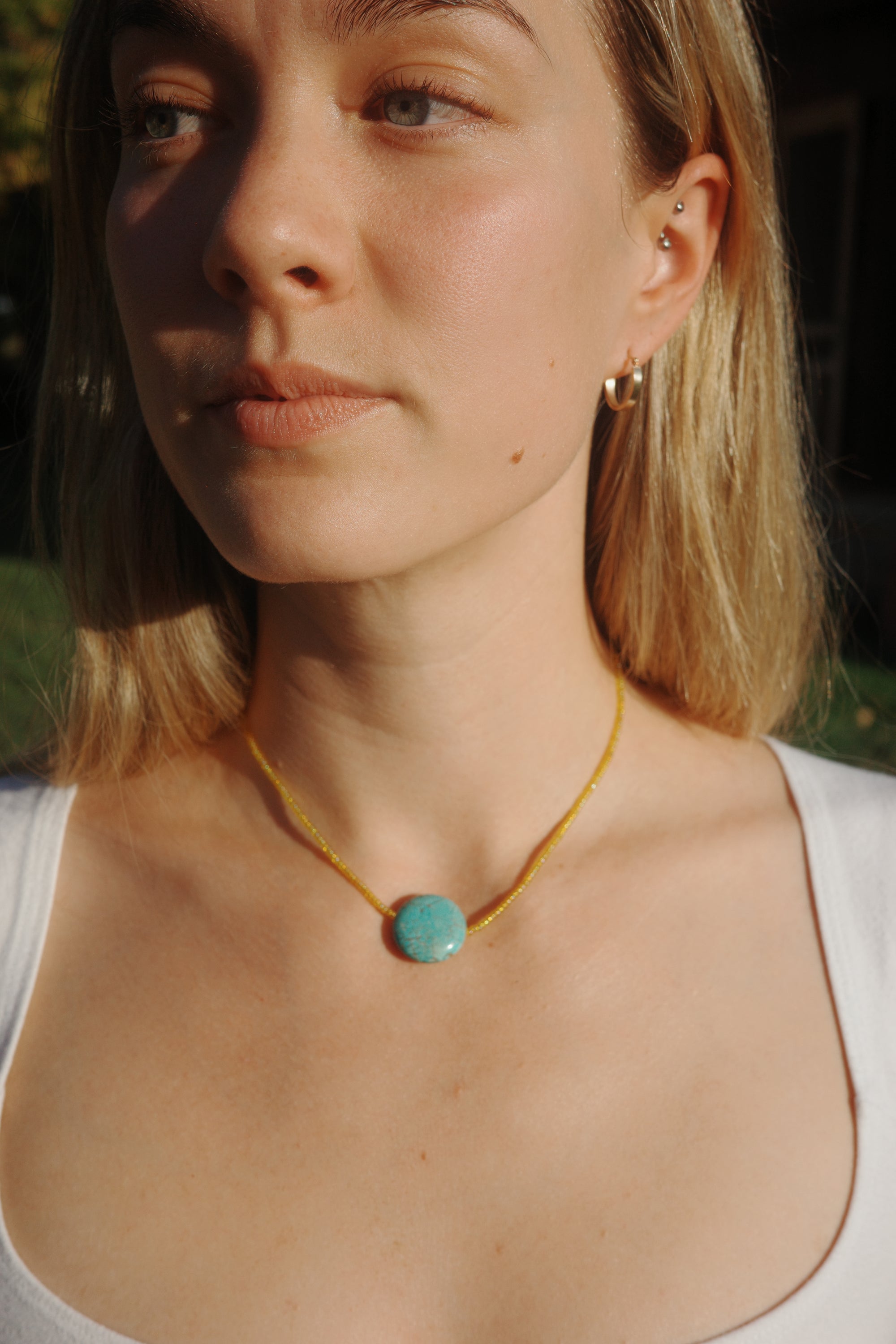 Blue moon necklace